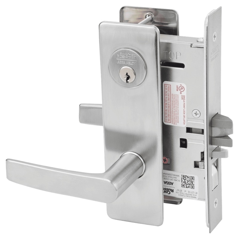Picture of Corbin Russwin ML2051 ASM Entrance or Office Mortise Lock, AS Lever, M Escutcheon