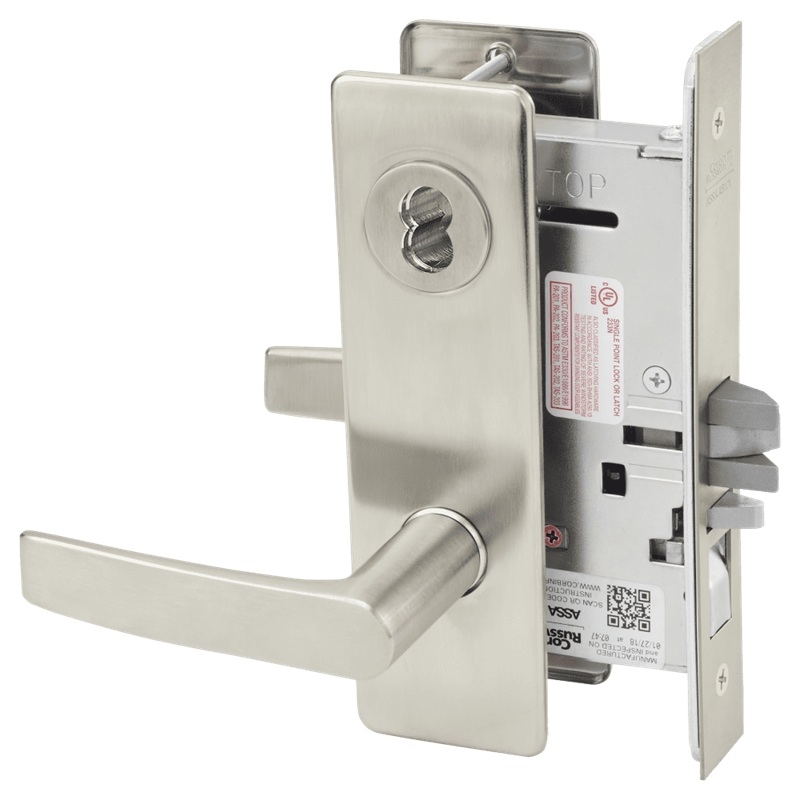 Picture of Corbin Russwin ML2051 ASM Entrance or Office Mortise Lock, AS Lever, M Escutcheon