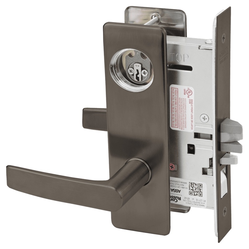 Picture of Corbin Russwin ML2051 ASM Entrance or Office Mortise Lock, AS Lever, M Escutcheon