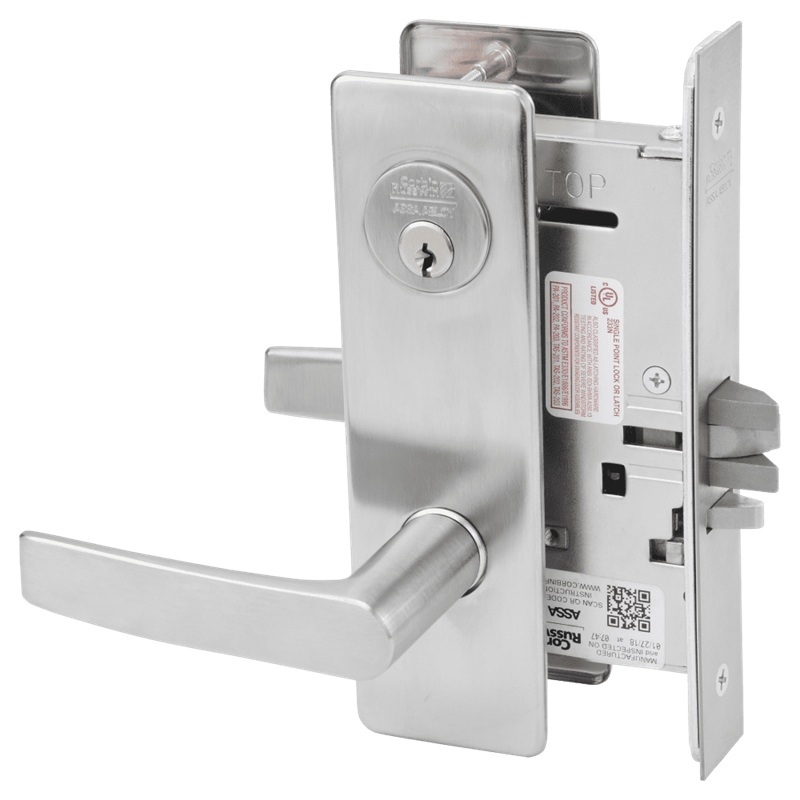 Picture of Corbin Russwin ML2057 ASM Storeroom or Closet Mortise Lock, AS Lever, M Escutcheon