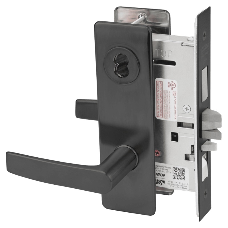 Picture of Corbin Russwin ML2067 ASM Apartment or Dormitory Mortise Lock, AS Lever, M Escutcheon
