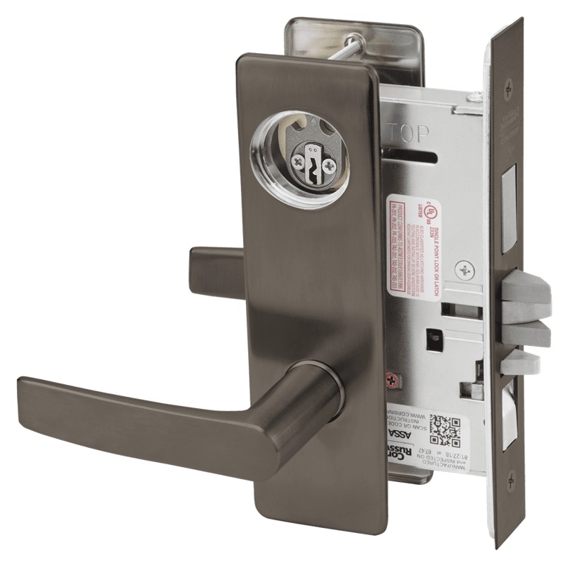 Picture of Corbin Russwin ML2067 ASM Apartment or Dormitory Mortise Lock, AS Lever, M Escutcheon