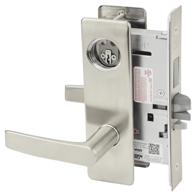 Picture of Corbin Russwin ML2072 ASM Classroom Intruder Mortise Lock, AS Lever, M Escutcheon
