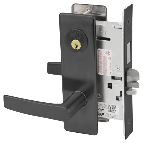 Picture of Corbin Russwin ML2075 ASM Security Entrance or Office Mortise Lock, AS Lever, M Escutcheon