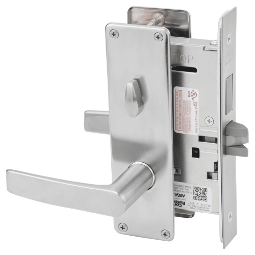 Picture of Corbin Russwin ML2020 ASN Privacy, Bedroom or Bathroom Mortise Lock, AS Lever, N Escutcheon