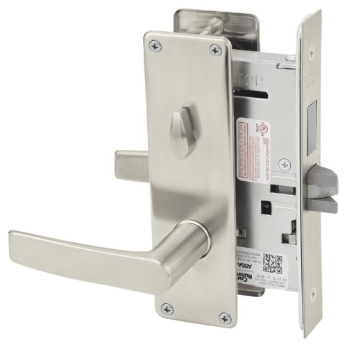 Picture of Corbin Russwin ML2020 ASN Privacy, Bedroom or Bathroom Mortise Lock, AS Lever, N Escutcheon