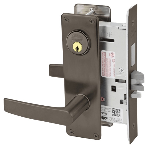 Picture of Corbin Russwin ML2029 ASN Mortise Hotel or Motel Lock, AS Lever, N Escutcheon