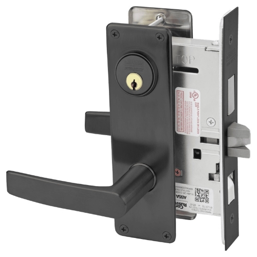 Picture of Corbin Russwin ML2048 ASN Entrance or Apartment Mortise Lock, AS Lever, N Escutcheon