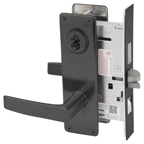 Picture of Corbin Russwin ML2048 ASN Entrance or Apartment Mortise Lock, AS Lever, N Escutcheon