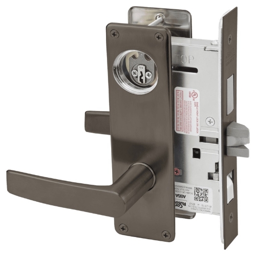 Picture of Corbin Russwin ML2048 ASN Entrance or Apartment Mortise Lock, AS Lever, N Escutcheon
