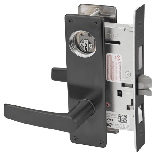 Picture of Corbin Russwin ML2048 ASN Entrance or Apartment Mortise Lock, AS Lever, N Escutcheon