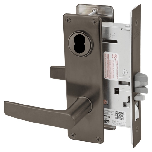 Picture of Corbin Russwin ML2051 ASN Entrance or Office Mortise Lock, AS Lever, N Escutcheon