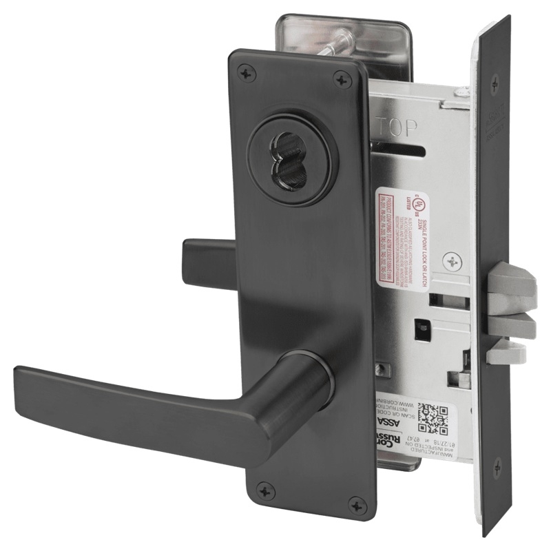 Picture of Corbin Russwin ML2055 ASN Classroom Mortise Lock, AS Lever, N Escutcheon