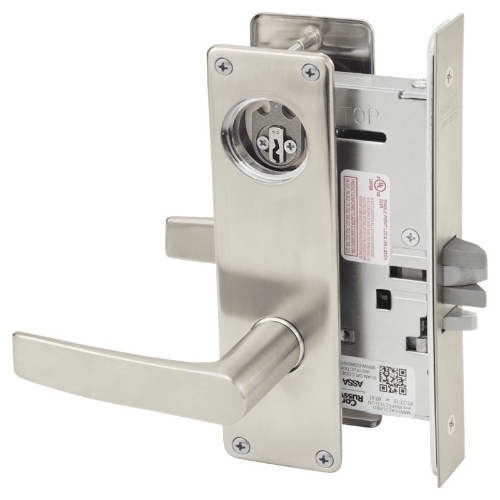 Picture of Corbin Russwin ML2055 ASN Classroom Mortise Lock, AS Lever, N Escutcheon