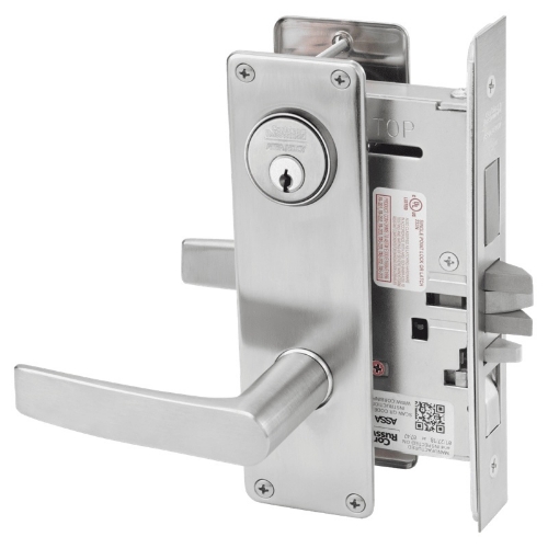 Picture of Corbin Russwin ML2067 ASN Apartment or Dormitory Mortise Lock, AS Lever, N Escutcheon