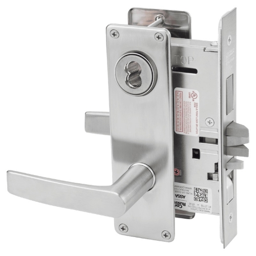 Picture of Corbin Russwin ML2067 ASN Apartment or Dormitory Mortise Lock, AS Lever, N Escutcheon