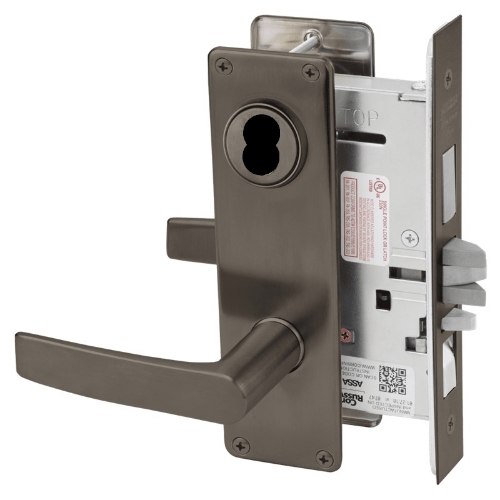 Picture of Corbin Russwin ML2067 ASN Apartment or Dormitory Mortise Lock, AS Lever, N Escutcheon