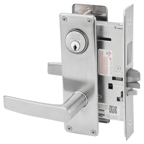 Picture of Corbin Russwin ML2072 ASN Classroom Intruder Mortise Lock, AS Lever, N Escutcheon