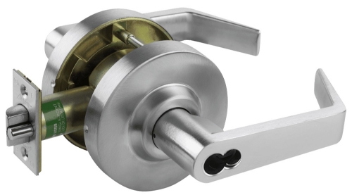 Picture of Arrow QL33-SR-26D-IC Grade 1 Asylum Cylindrical Lock, Rigid, Sierra Lever, SFIC Less Core, Satin Chrome Finish, Non-handed