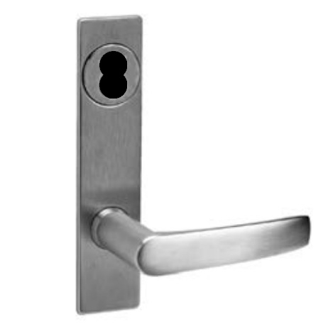 Picture of Corbin Russwin ML2067 ASP Apartment or Dormitory Mortise Lock, AS Lever, P Escutcheon