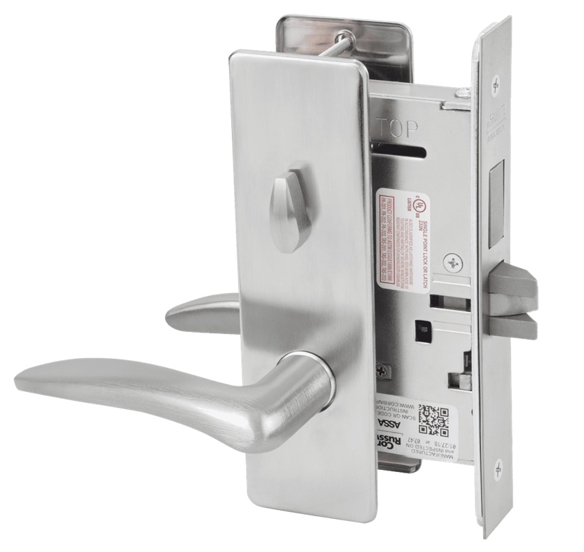 Picture of Corbin Russwin ML2020 DSM Privacy, Bedroom or Bathroom Mortise Lock, DS Lever, M Escutcheon
