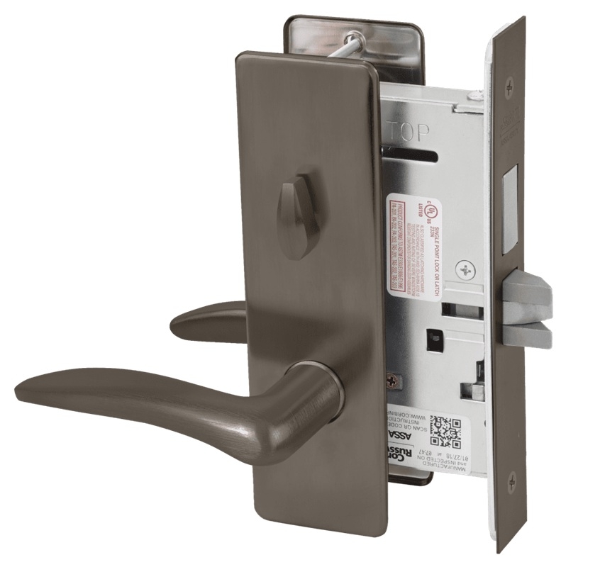 Picture of Corbin Russwin ML2030 DSM Privacy, Bedroom or Bathroom Mortise Lock, DS Lever, M Escutcheon