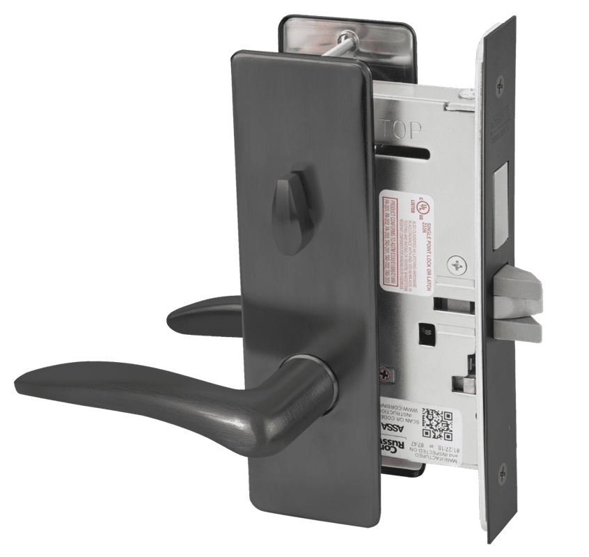 Picture of Corbin Russwin ML2030 DSM Privacy, Bedroom or Bathroom Mortise Lock, DS Lever, M Escutcheon