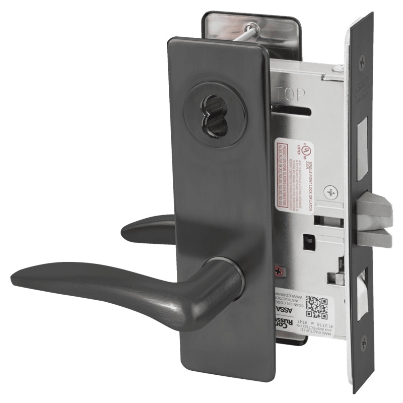 Picture of Corbin Russwin ML2048 DSM Entrance or Apartment Mortise Lock, DS Lever, M Escutcheon