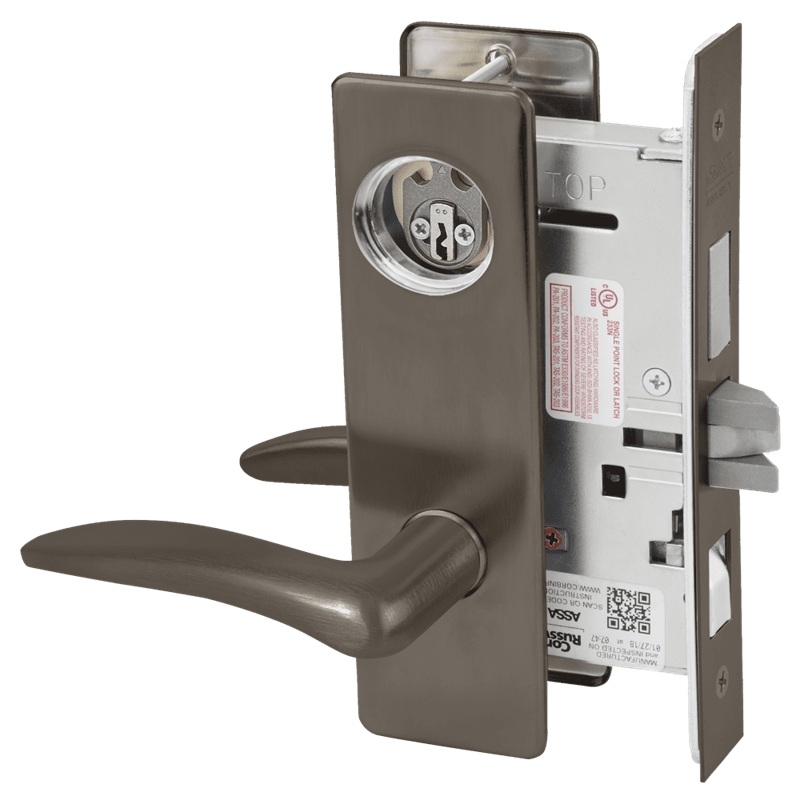 Picture of Corbin Russwin ML2048 DSM Entrance or Apartment Mortise Lock, DS Lever, M Escutcheon