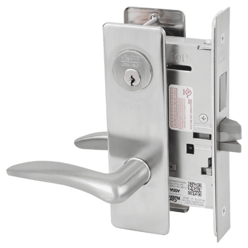 Picture of Corbin Russwin ML2065 DSM Dormitory or Entrance Mortise Lock, DS Lever, M Escutcheon