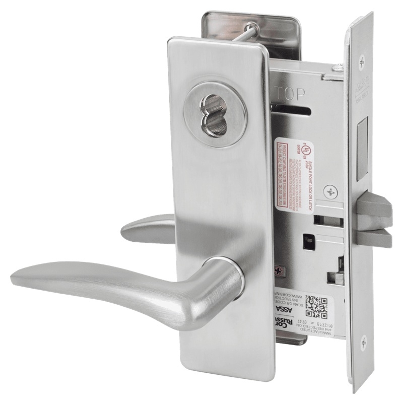 Picture of Corbin Russwin ML2065 DSM Dormitory or Entrance Mortise Lock, DS Lever, M Escutcheon