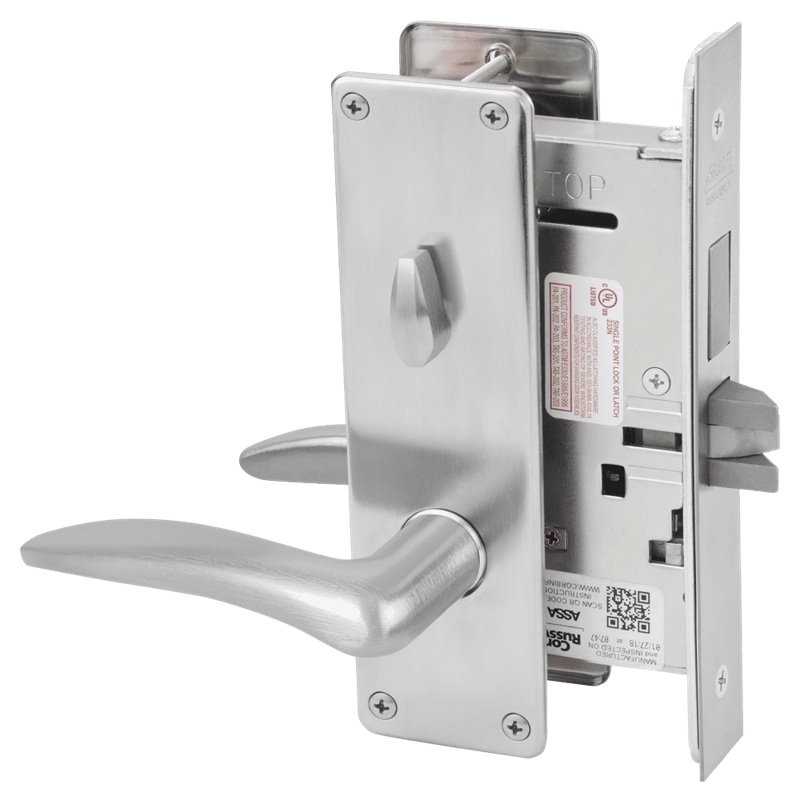 Picture of Corbin Russwin ML2020 DSN Privacy, Bedroom or Bathroom Mortise Lock, DS Lever, N Escutcheon