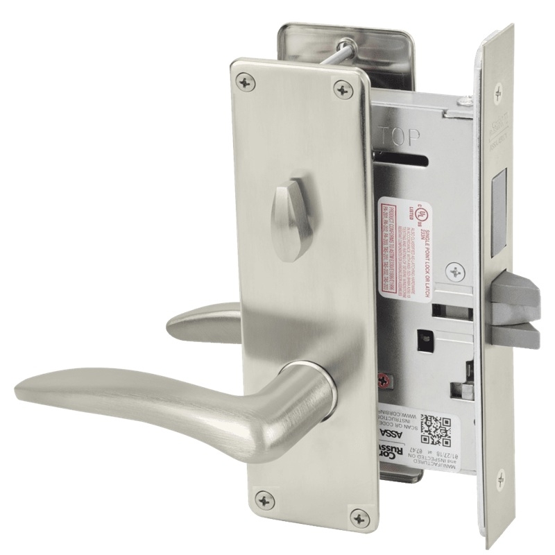 Picture of Corbin Russwin ML2020 DSN Privacy, Bedroom or Bathroom Mortise Lock, DS Lever, N Escutcheon