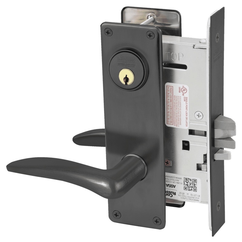 Picture of Corbin Russwin ML2042 DSN Entrance or Public Restroom Mortise Lock, DS Lever, N Escutcheon
