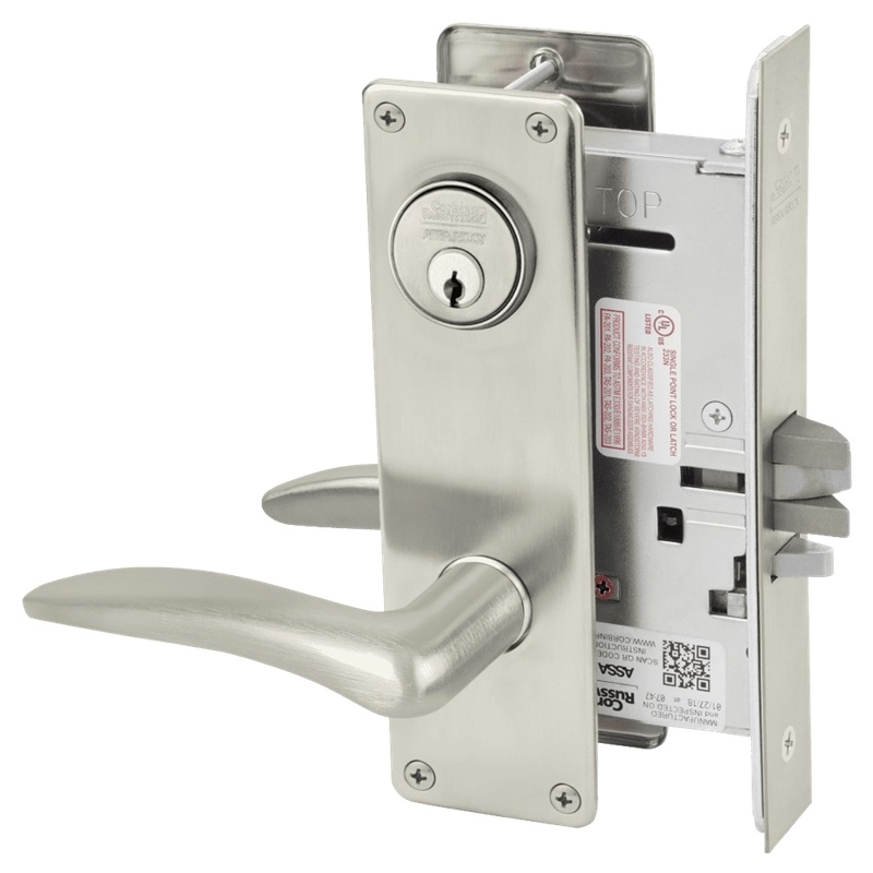 Picture of Corbin Russwin ML2042 DSN Entrance or Public Restroom Mortise Lock, DS Lever, N Escutcheon