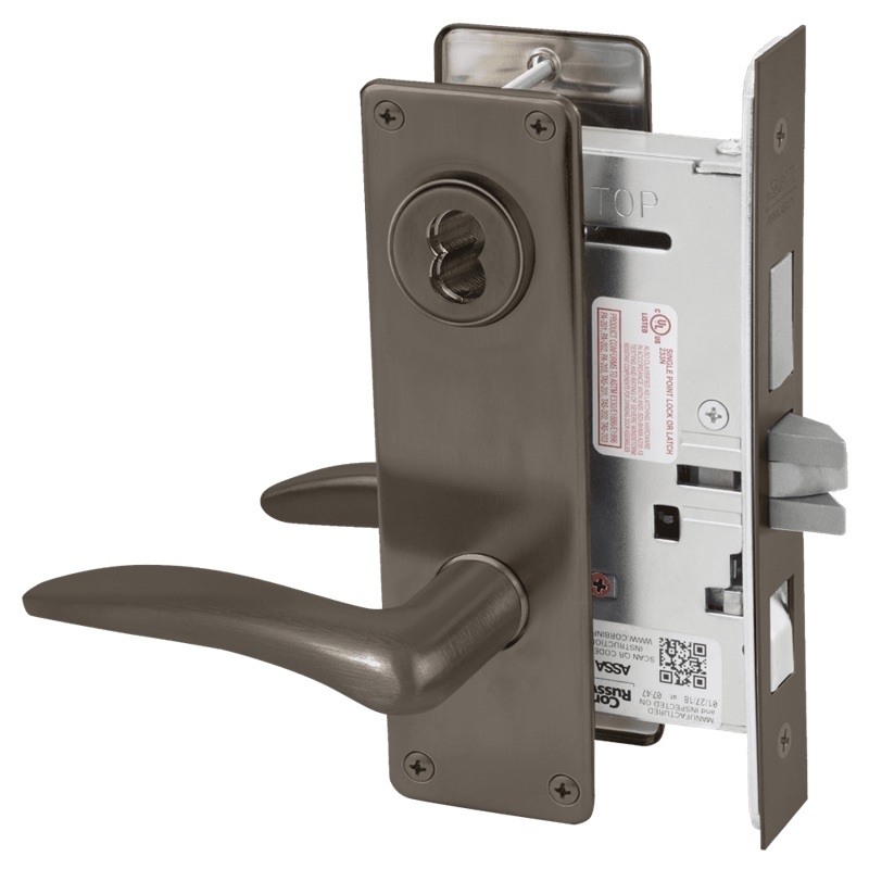 Picture of Corbin Russwin ML2048 DSN Entrance or Apartment Mortise Lock, DS Lever, N Escutcheon