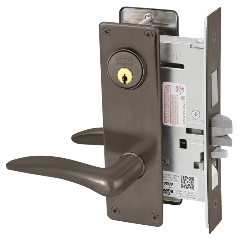 Picture of Corbin Russwin ML2067 DSN Apartment or Dormitory Mortise Lock, DS Lever, N Escutcheon