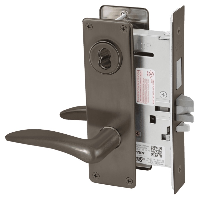 Picture of Corbin Russwin ML2075 DSN Security Entrance or Office Mortise Lock, DS Lever, N Escutcheon
