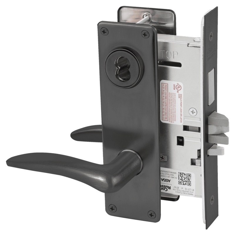 Picture of Corbin Russwin ML2075 DSN Security Entrance or Office Mortise Lock, DS Lever, N Escutcheon