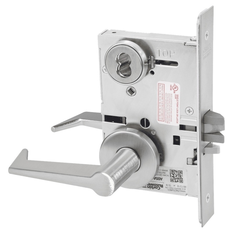 Picture of Corbin Russwin ML2042 ESA Entrance or Public Restroom Mortise Lock, ES Lever, A Rose