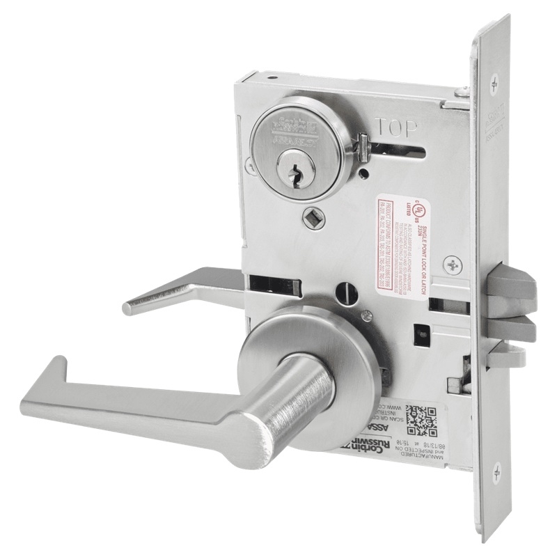 Picture of Corbin Russwin ML2042 ESA Entrance or Public Restroom Mortise Lock, ES Lever, A Rose