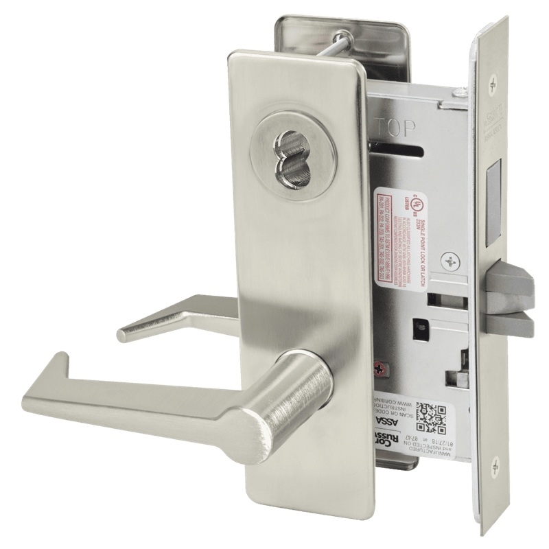 Picture of Corbin Russwin ML2024 ESM Entrance or Storeroom Mortise Lock, ES Lever, M Escutcheon