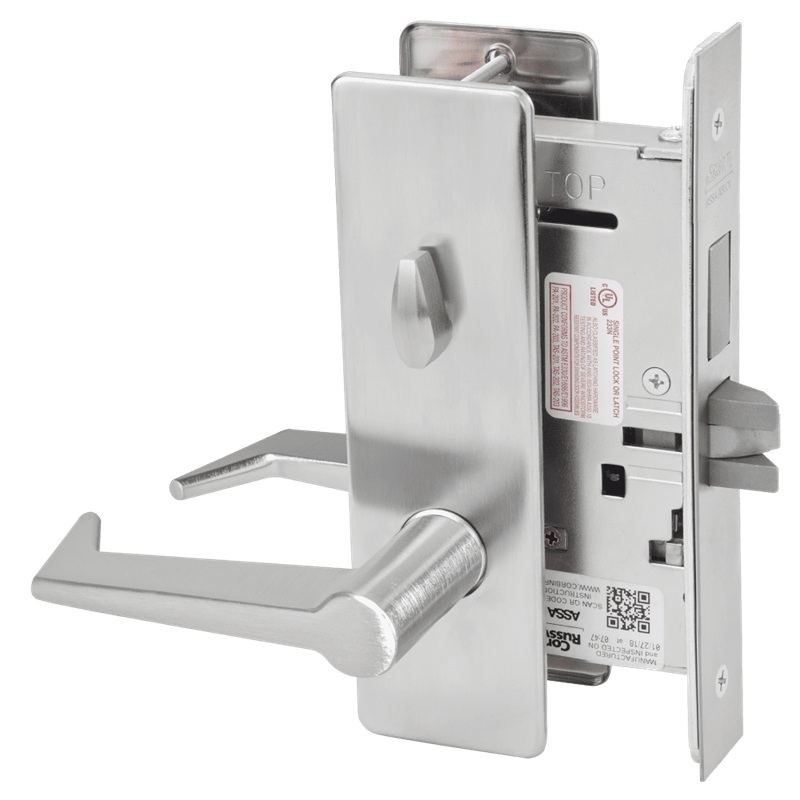 Picture of Corbin Russwin ML2030 ESM Privacy, Bedroom or Bathroom Mortise Lock, ES Lever, M Escutcheon