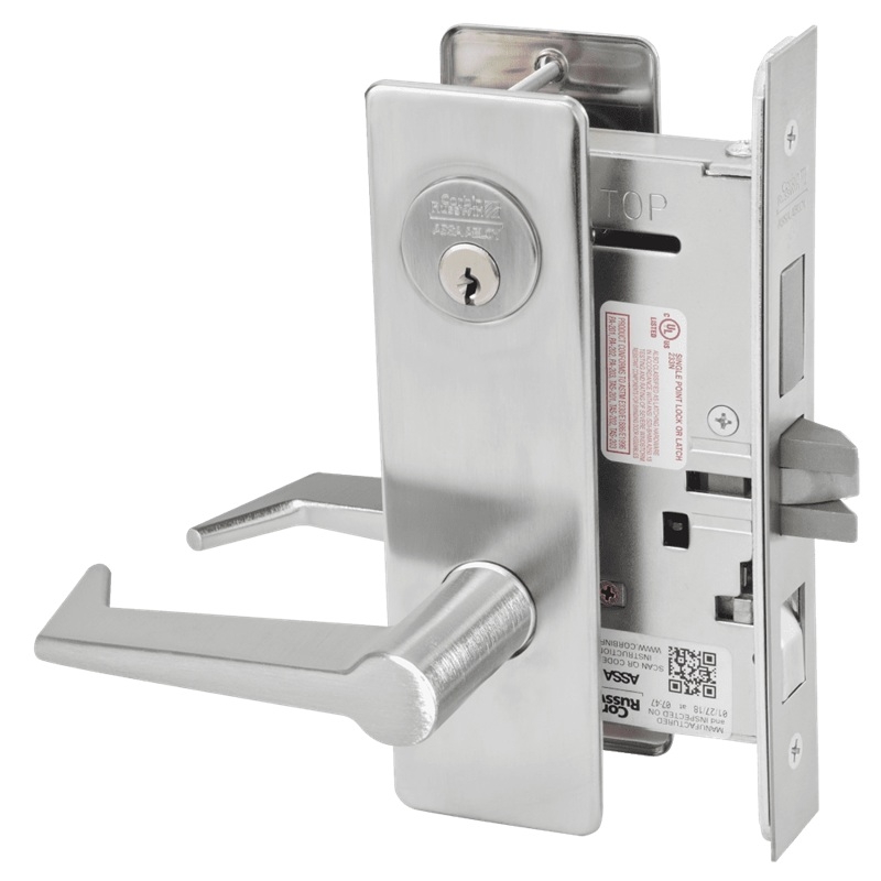 Picture of Corbin Russwin ML2048 ESM Entrance or Apartment Mortise Lock, ES Lever, M Escutcheon