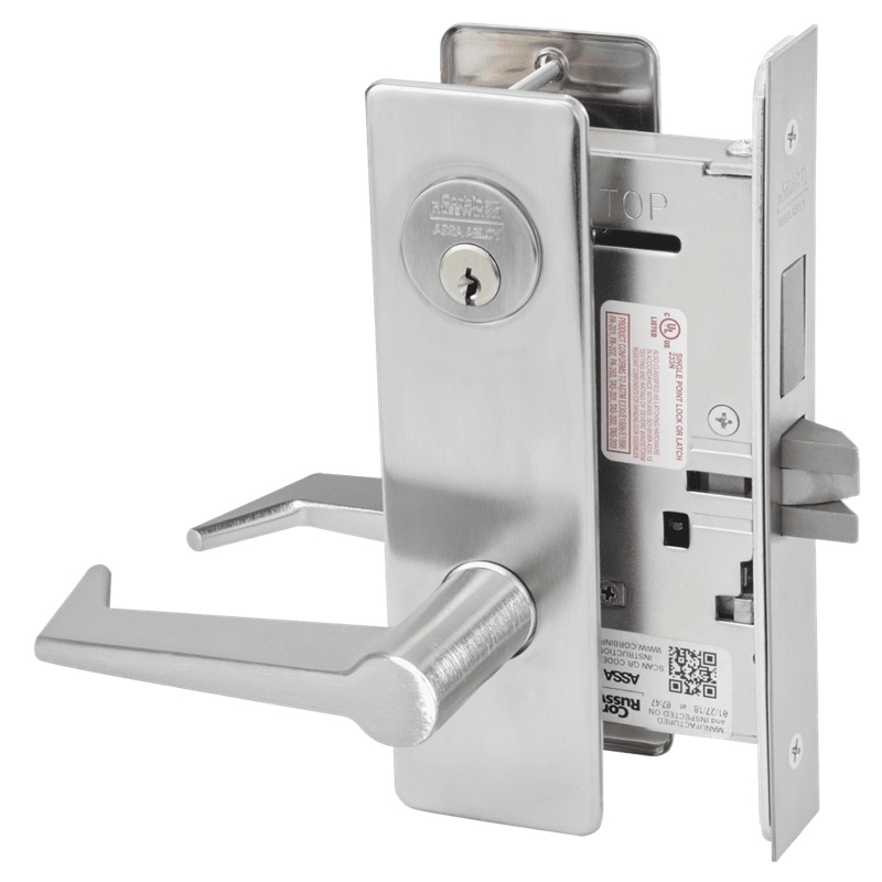 Picture of Corbin Russwin ML2065 ESM Dormitory or Entrance Mortise Lock, ES Lever, M Escutcheon