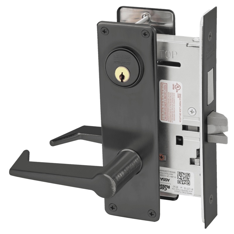 Picture of Corbin Russwin ML2024 ESN Entrance or Storeroom Mortise Lock, ES Lever, N Escutcheon