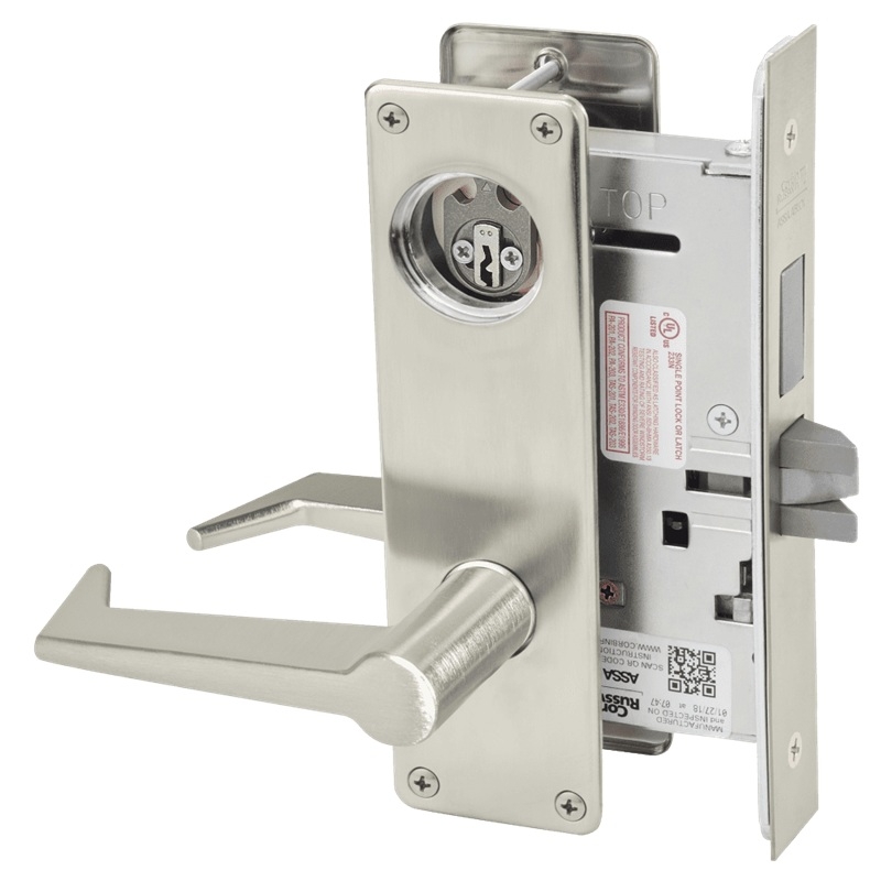 Picture of Corbin Russwin ML2024 ESN Entrance or Storeroom Mortise Lock, ES Lever, N Escutcheon