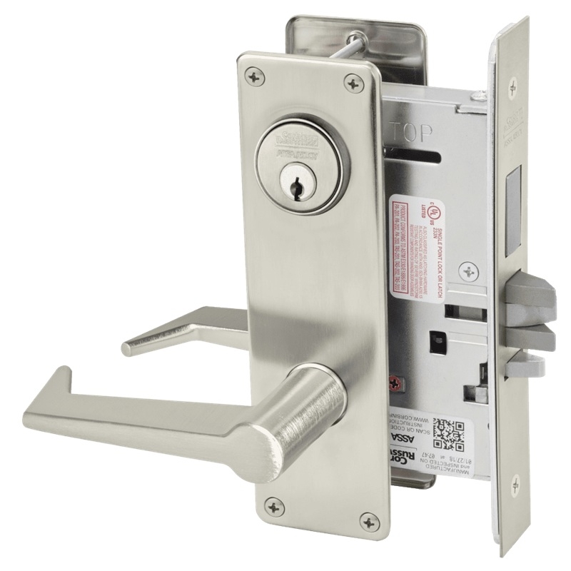 Picture of Corbin Russwin ML2029 ESN Hotel or Motel Mortise Lock, ES Lever, N Escutcheon