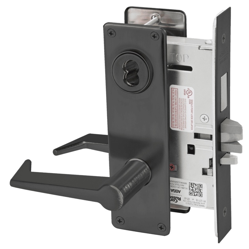 Picture of Corbin Russwin ML2029 ESN Hotel or Motel Mortise Lock, ES Lever, N Escutcheon