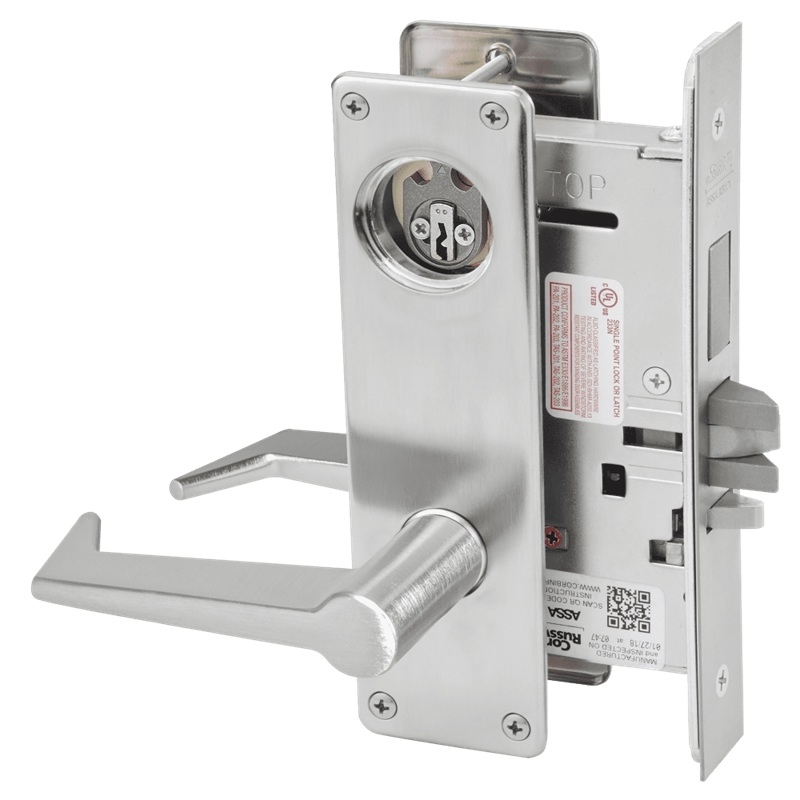 Picture of Corbin Russwin ML2029 ESN Hotel or Motel Mortise Lock, ES Lever, N Escutcheon